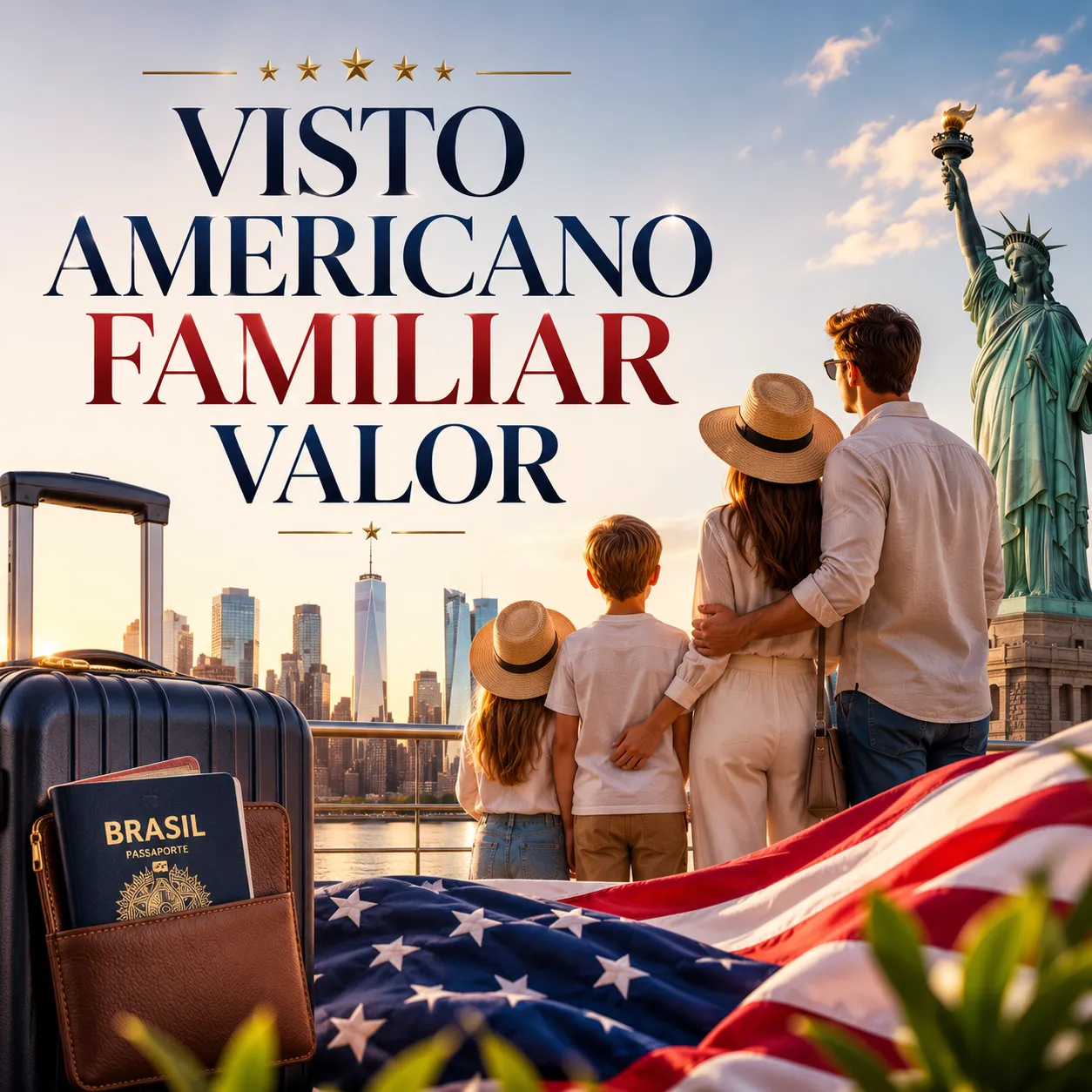Imagem ilustrativa para o artigo Visto americano familiar valor da Genuína Conexão